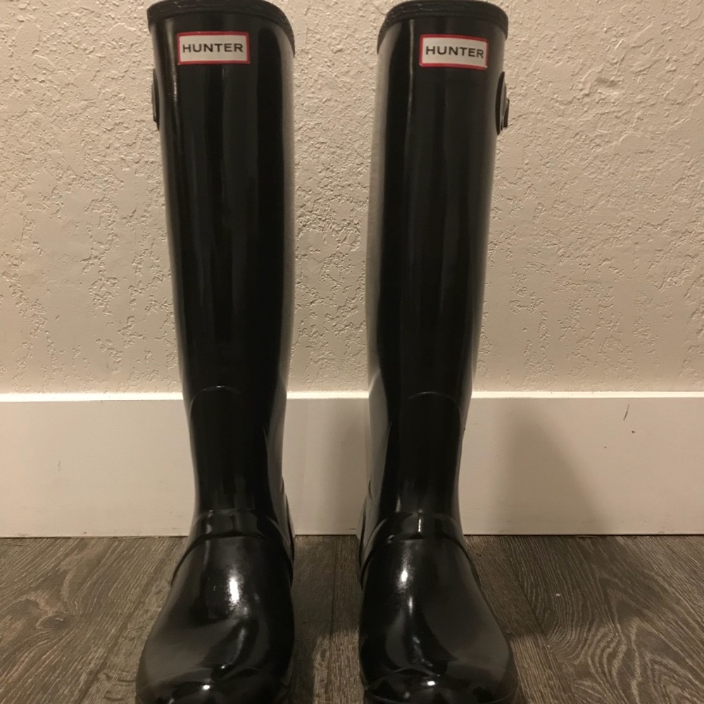 Black Gloss Hunter Boots